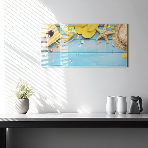 Horizontal wall clock Beach accessories