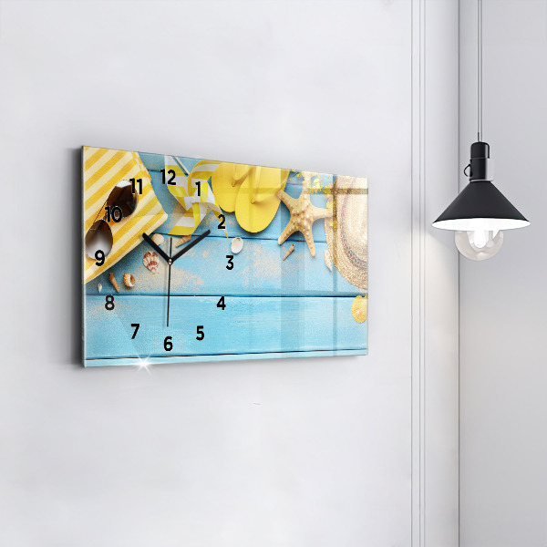 Horizontal wall clock Beach accessories