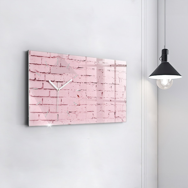 Horizontal wall clock Brick wall