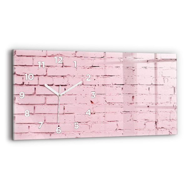 Horizontal wall clock Brick wall