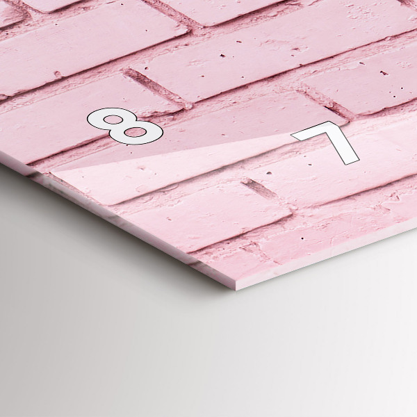 Horizontal wall clock Brick wall