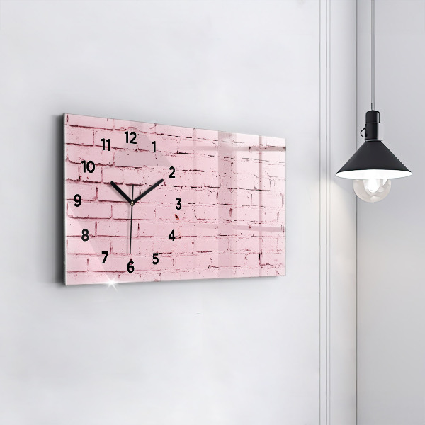 Horizontal wall clock Brick wall