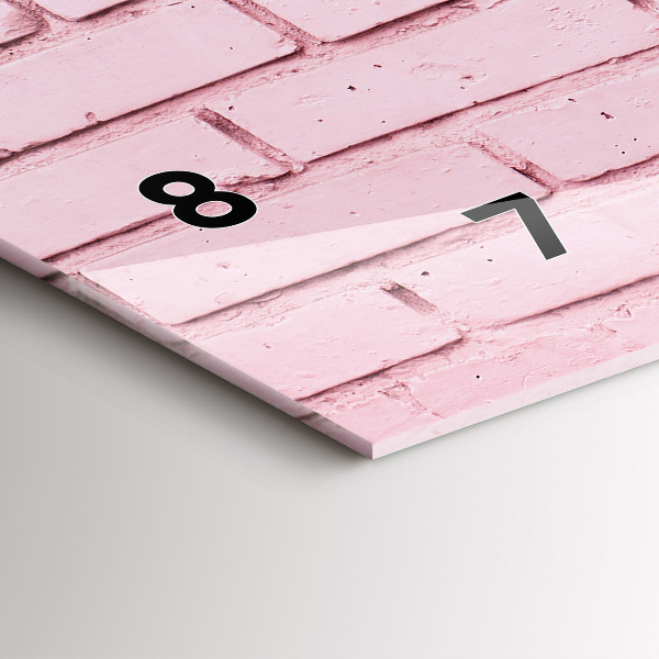 Horizontal wall clock Brick wall