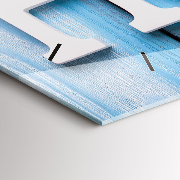 Horizontal wall clock The inscription house