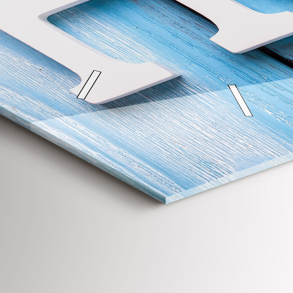 Horizontal wall clock The inscription house