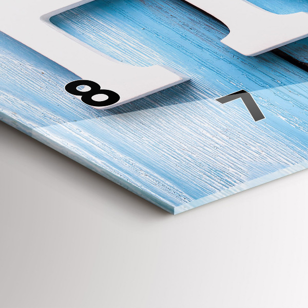 Horizontal wall clock The inscription house