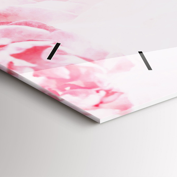 Horizontal wall clock Blooming flowers