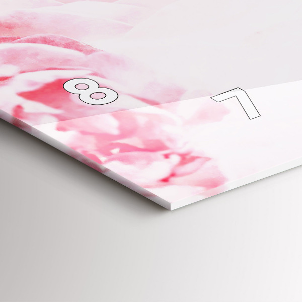 Horizontal wall clock Blooming flowers