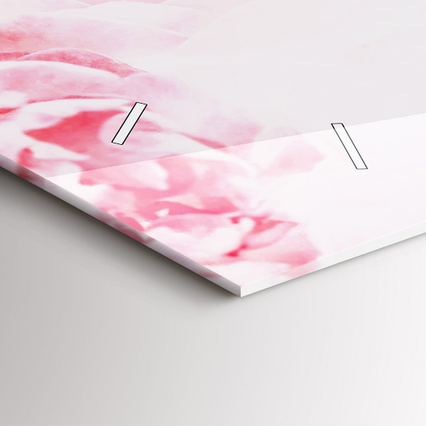 Horizontal wall clock Blooming flowers