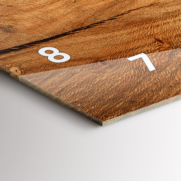 Horizontal wall clock Wood texture