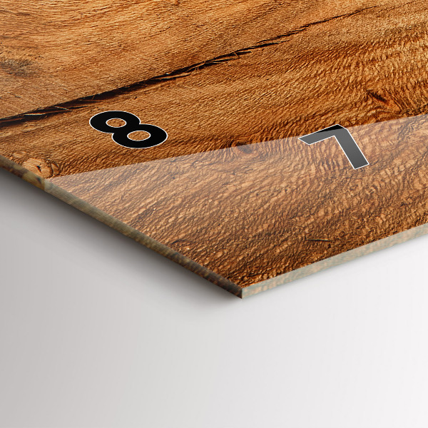 Horizontal wall clock Wood texture