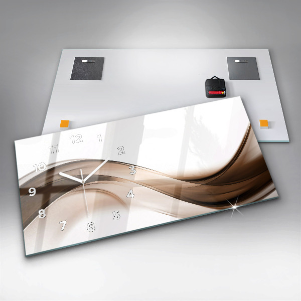 Horizontal wall clock Abstraction line