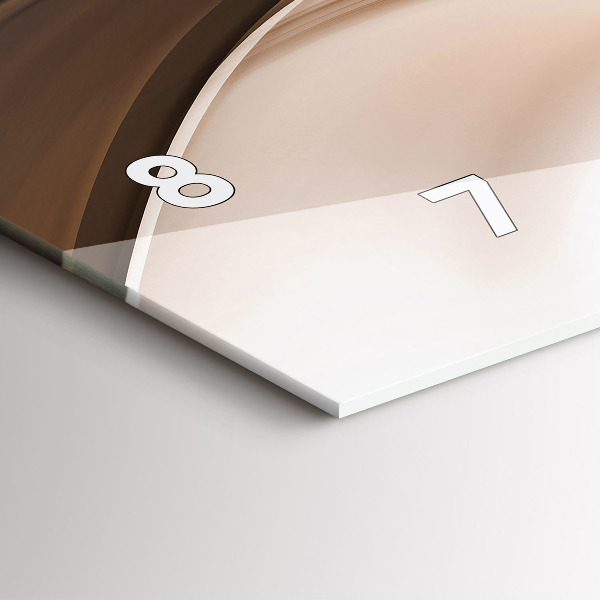 Horizontal wall clock Abstraction line