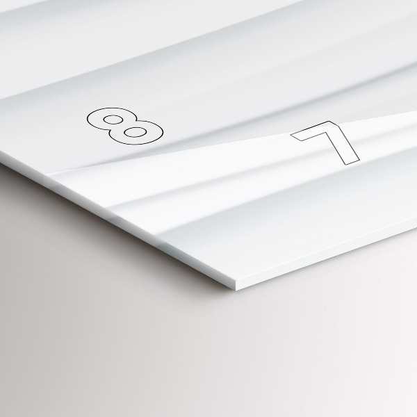 Horizontal wall clock Waves texture