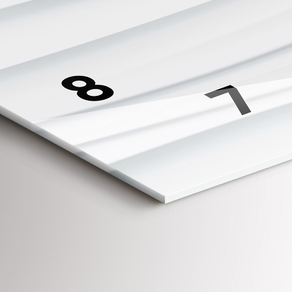 Horizontal wall clock Waves texture