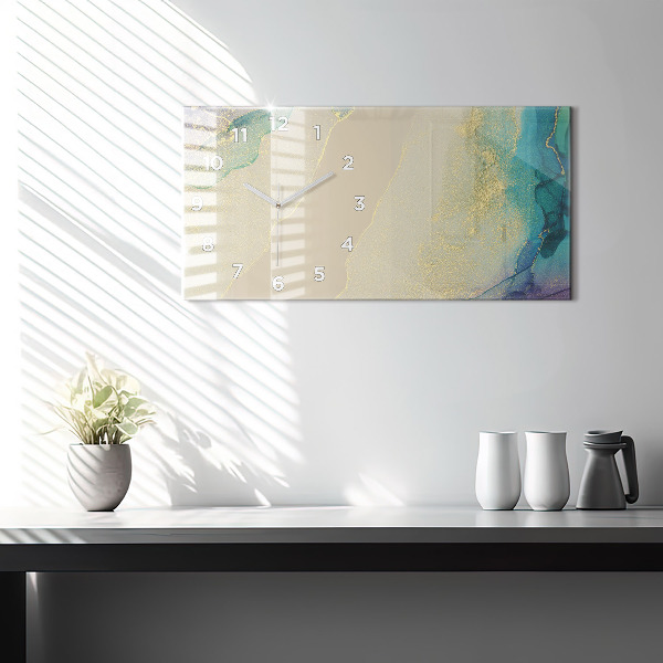 Horizontal wall clock Elegant abstraction