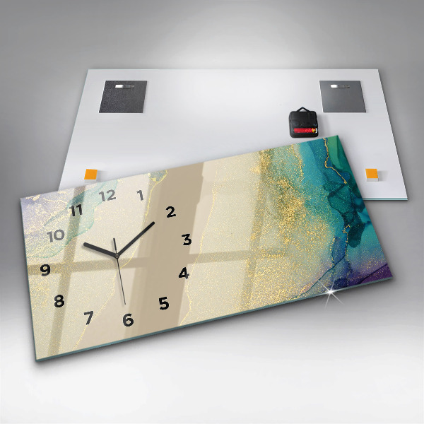 Horizontal wall clock Elegant abstraction