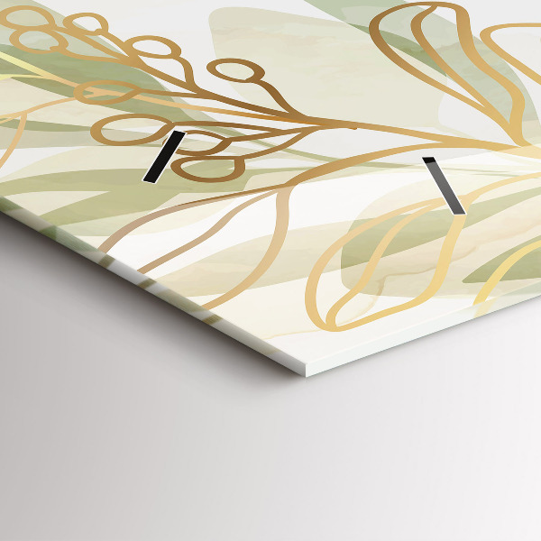 Horizontal wall clock Pastel abstraction