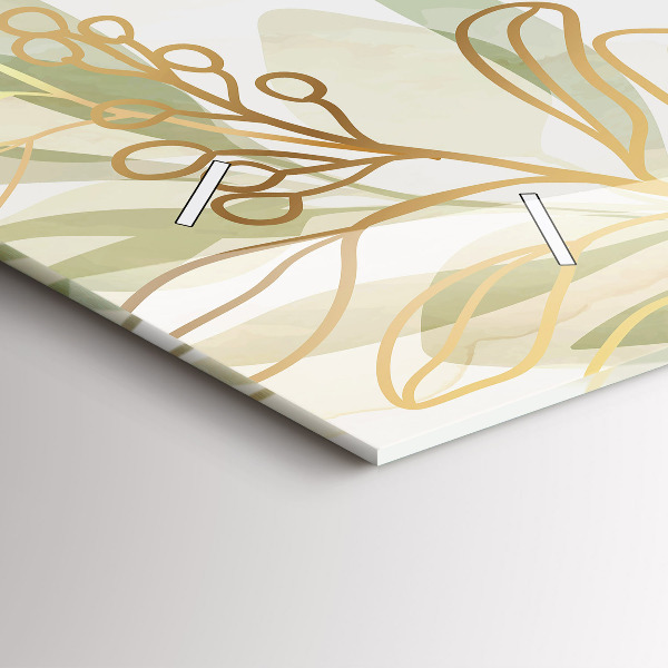 Horizontal wall clock Pastel abstraction