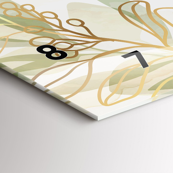 Horizontal wall clock Pastel abstraction