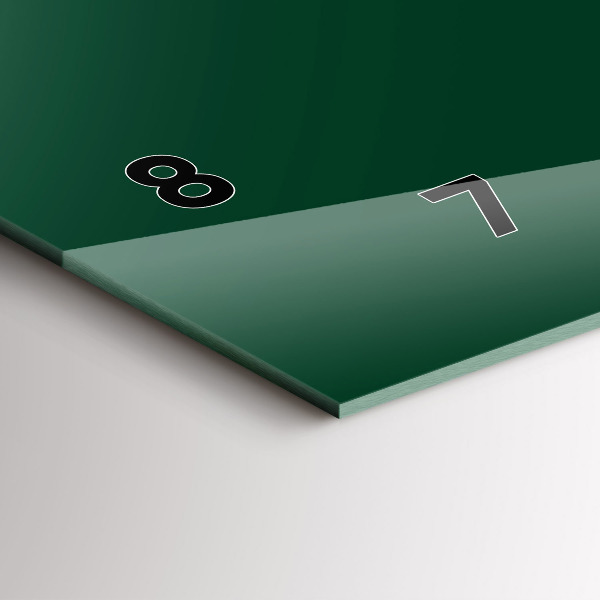 Horizontal wall clock Color bottle green