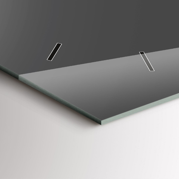 Horizontal wall clock Color gray