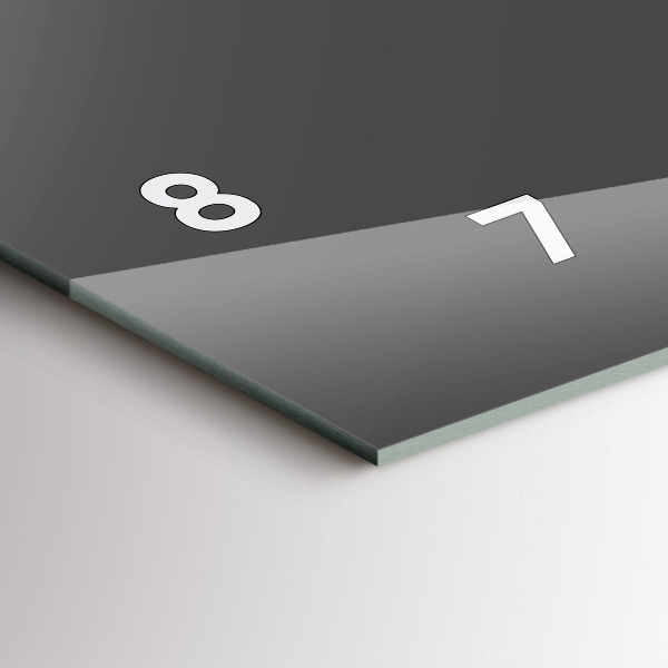 Horizontal wall clock Color gray