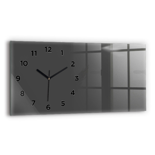 Horizontal wall clock Color gray