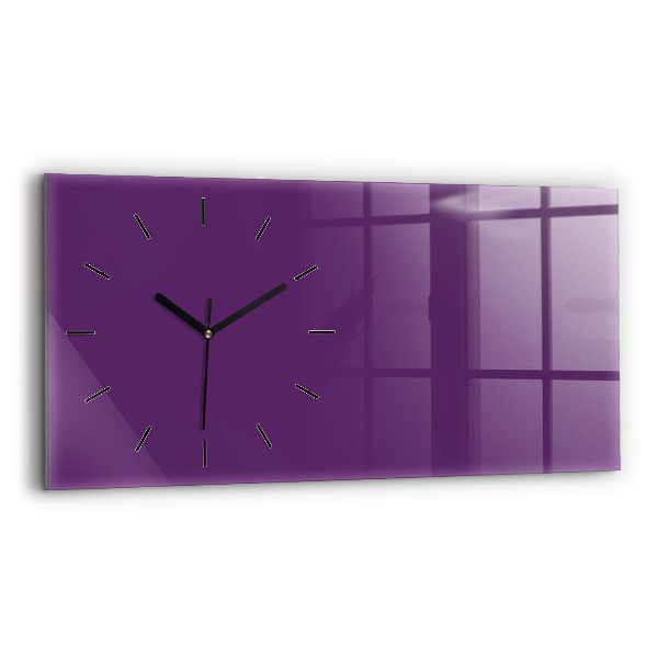 Horizontal wall clock Violet