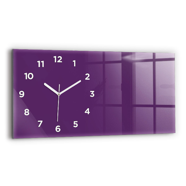 Horizontal wall clock Violet