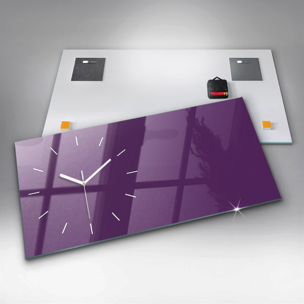 Horizontal wall clock Violet