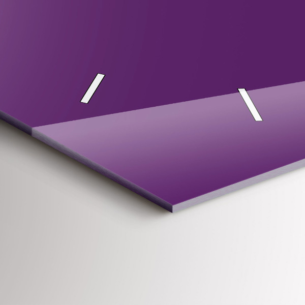 Horizontal wall clock Violet