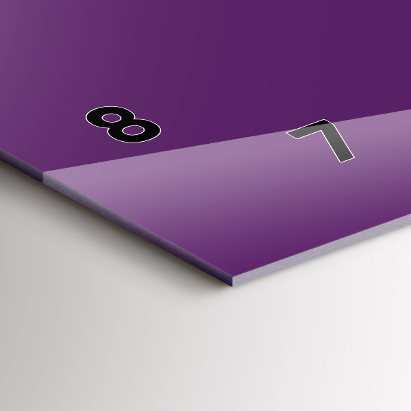 Horizontal wall clock Violet