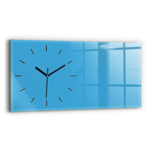 Horizontal wall clock Color blue