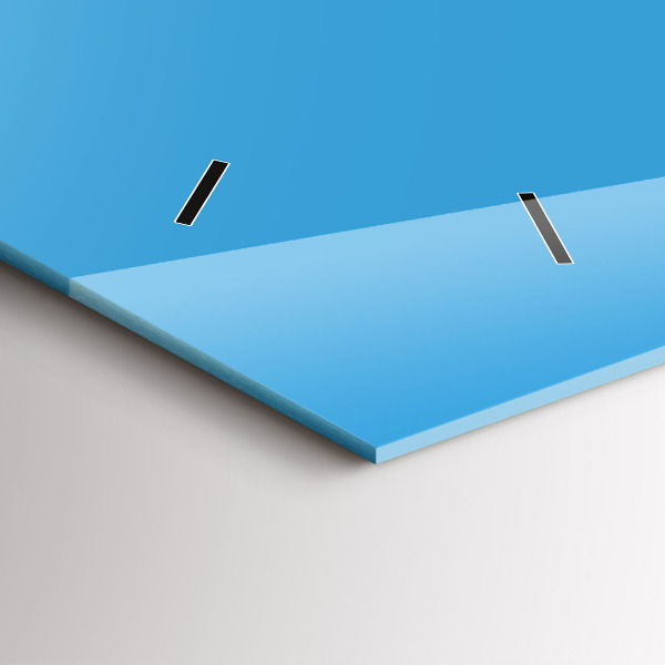 Horizontal wall clock Color blue