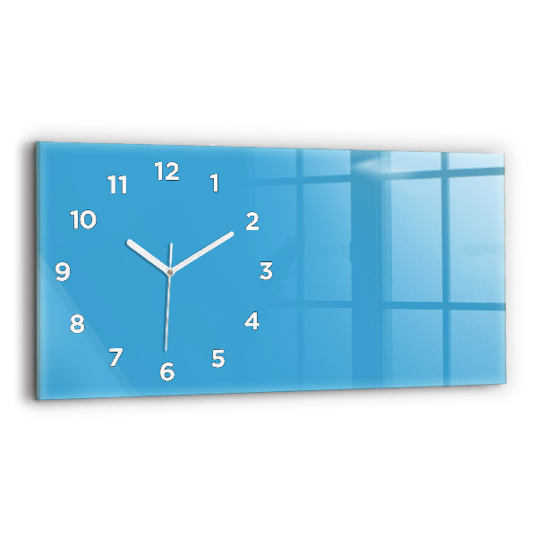 Horizontal wall clock Color blue