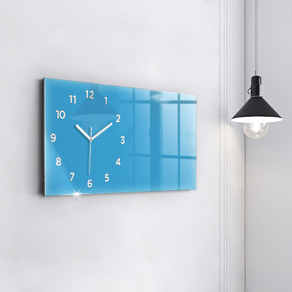 Horizontal wall clock Color blue