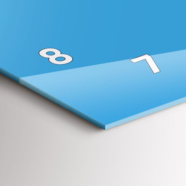 Horizontal wall clock Color blue