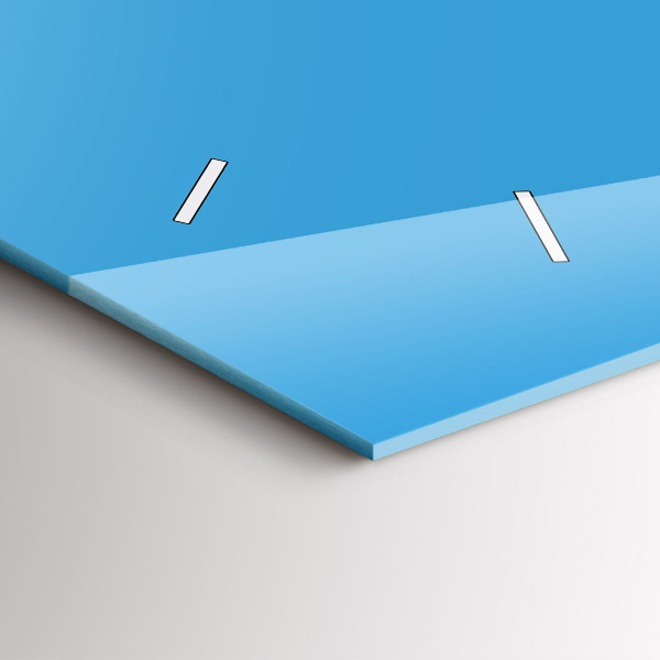 Horizontal wall clock Color blue