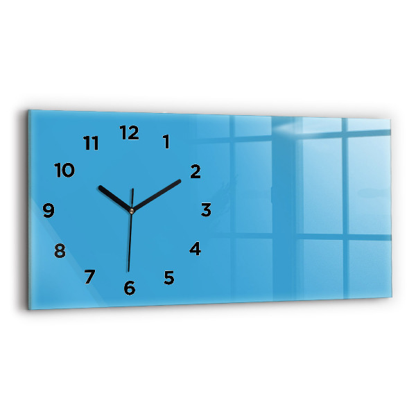 Horizontal wall clock Color blue