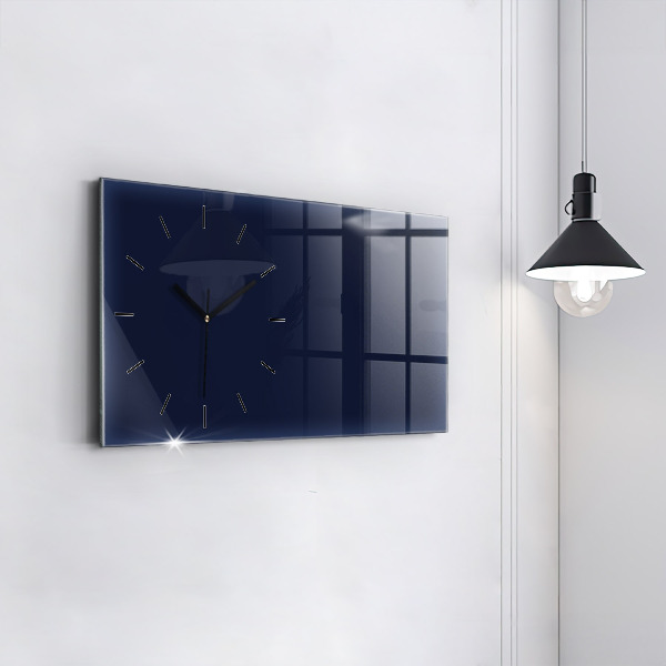 Horizontal wall clock Color dark navy blue