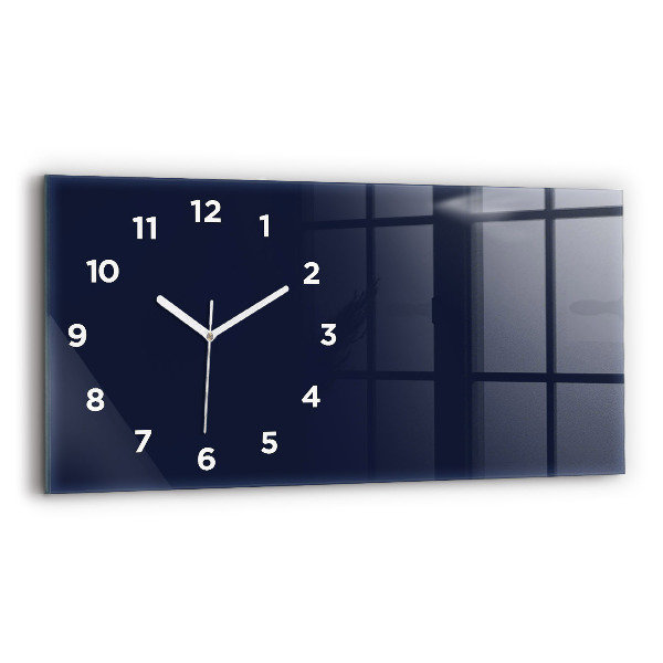 Horizontal wall clock Color dark navy blue