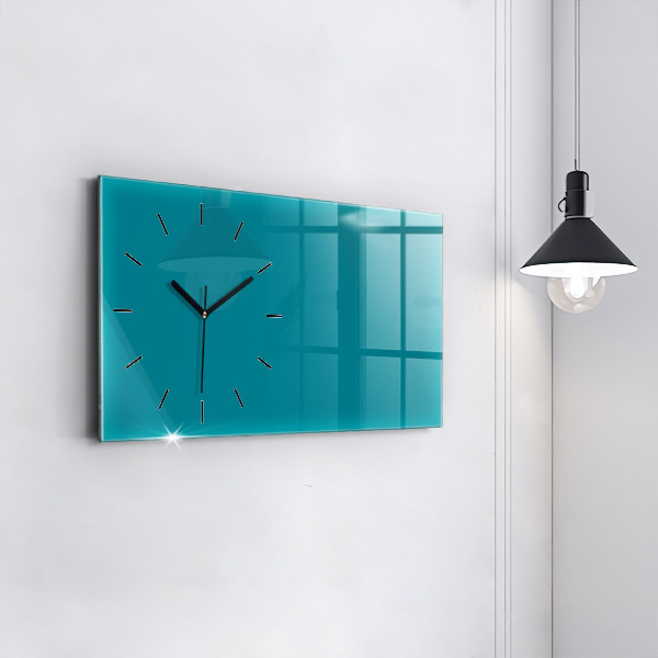 Horizontal wall clock Sea color