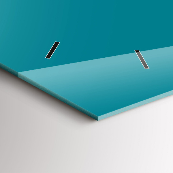 Horizontal wall clock Sea color