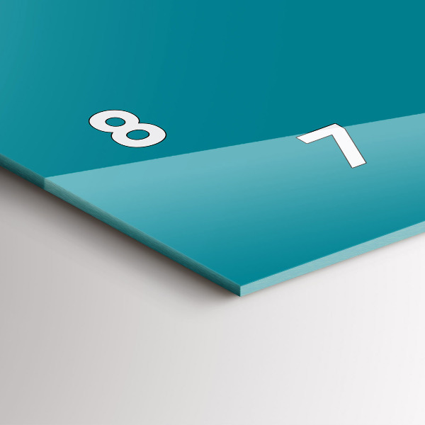 Horizontal wall clock Sea color