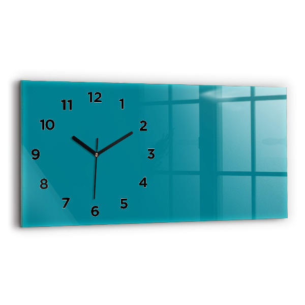 Horizontal wall clock Sea color