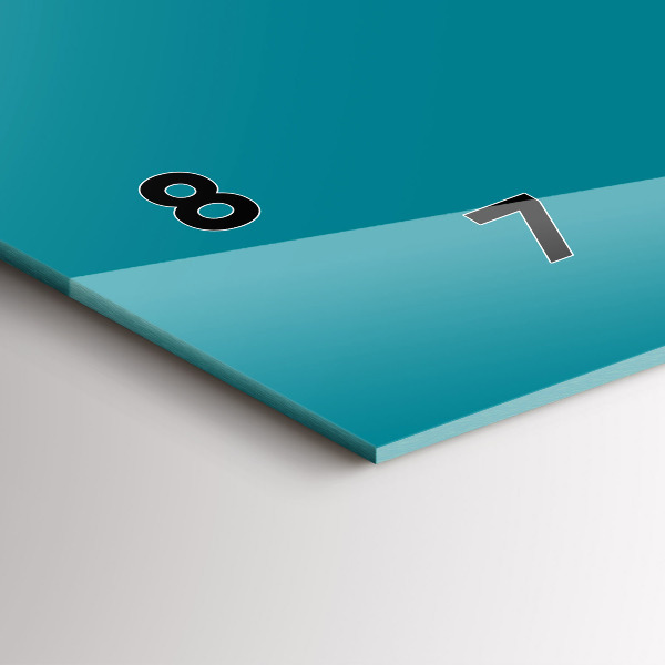 Horizontal wall clock Sea color