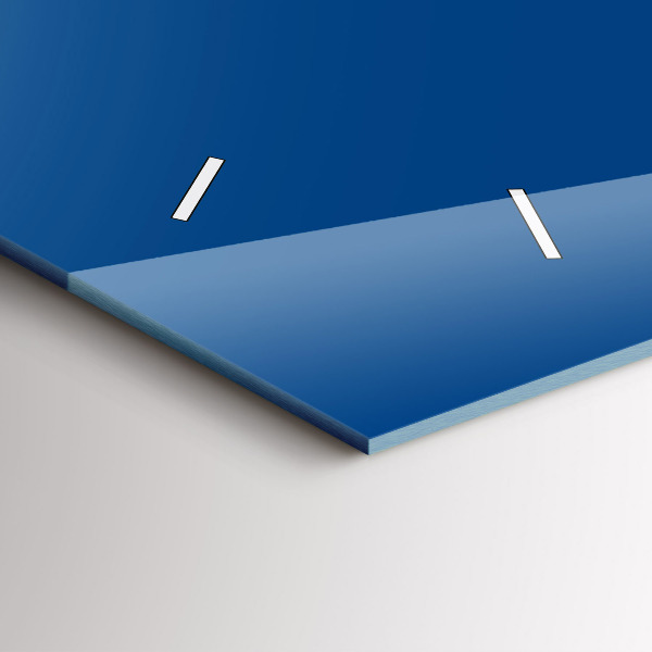 Horizontal wall clock Blue color