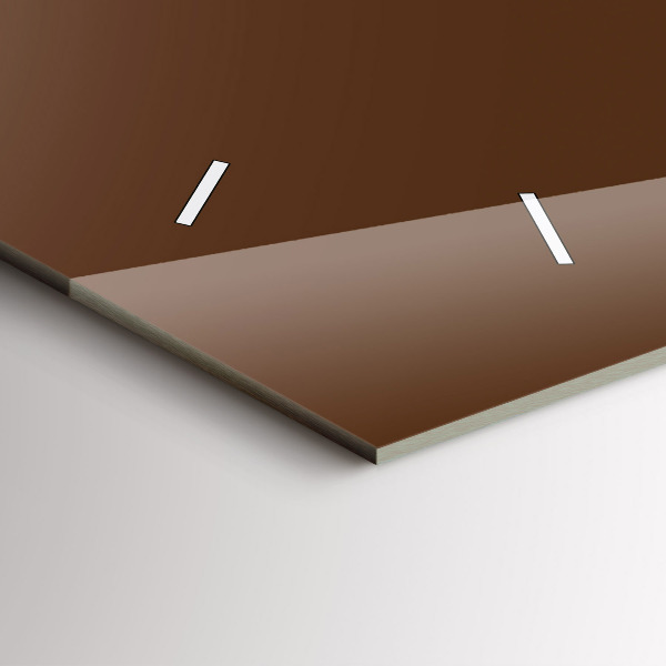 Horizontal wall clock Brown color