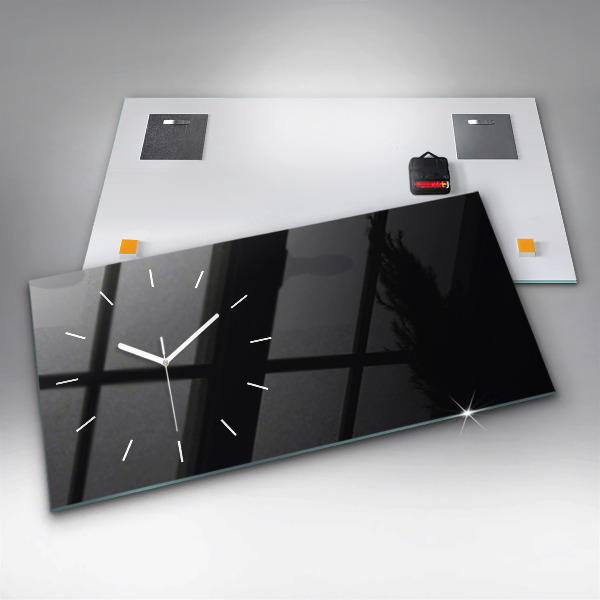 Horizontal wall clock Color black
